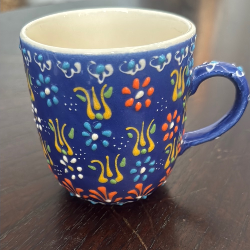 Middle eastern hand painted Colorful Floral Ceramic Mug